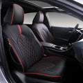 Custom Fit Camry Seat Covers for 2018-2024 Toyota Camry Gas - Black+Red | Waterproof Faux Leather Full Coverage, Car Seat Protectors Full Set, Fit Toyota Camry LE SE SE Nightshade, Airbag Compatible by Ourplot