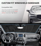 Pigenius Windshield Sunshade for Honda Accord Sedan 2013-2017 Without Automatic High Beams - AstraGuard - Image 2