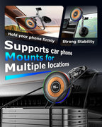 ZBF Magnetic Wireless Charging Car Phone Holder with 15W Fast Charging & Strong Vacuum Suction, 360° Rotatable Dashboard & Windshield Mount for Magsafe iPhone 17/16/15/14/13 Android Galaxy S24/S23/S22 - Image 7