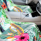 1 Pack Car Seat Towel Cover with Storage Bag, Tropical Toucan Style | 63 x 32 in Car Towel Seat Cover Non Slip Waterproof, Gym Workout Swimming Running, Machine Washable Sweat Absorbent Protector - Image 4