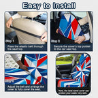 Car Seat Towel Cover for Front Seat, 1Pc Sweat Absorbent Car Seat Protector with Non-Slip Backing, Waterproof Towel Car Seat Cover for Runners, Gym, Swimming, Beach, Pets, Patchwork Flag - Image 9