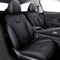 Seat Covers for Hyundai Elantra 2021 2022 2023 2024 2025 2026 | SE SEL/SEL Sport & 2021-2026 Hybrid Blue Customized Faux Leather Car Seat Cover-Full Set Black by AOMSAZTO