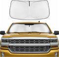Motor Trend Custom Fit GMC Sierra & Chevy Silverado Windshield Sun Shade - Fits All (2014-2018) Trims - Car Windshield Sunshade Sierra & Silverado Accessories - Automotive Interior Protection by MotorTrend