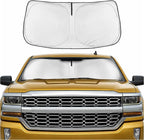 Motor Trend Custom Fit GMC Sierra & Chevy Silverado Windshield Sun Shade - Fits All (2014-2018) Trims - Car Windshield Sunshade Sierra & Silverado Accessories - Automotive Interior Protection by MotorTrend