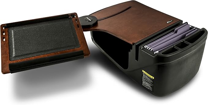 AutoExec Reach Car Desk for Your Vehicle Workstation and Mobile Office, Front Seat, Mahogany by AutoExec