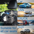 Multifunctional Car Tissue Holder,Back Seat Organizer with Cup Holder,PU Leather Car Headrest Seat Back Storage,Snack Organizers for Kids,Large Tissue Box Cover Fit Kleenex Tissues(50-230ct) - Image 4