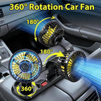Portable 3-Head Car Cooling Fan, Fans for Vehicles Cars (No Battery) - Image 4