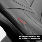 Full Set Car Seat Covers for Honda Odyssey 2005-2010,8-Seater,Faux Leather | for EX,EX-L,Touring,2nd Row 40/20/40 Split Seat,Waterproof Seat Protector,Fit Like A Glove(Black) - Image 4