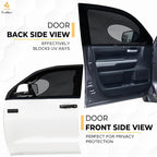 EcoNour Car Front Side Window Sun Shades Compatible for Toyota Tundra | 2 Pack Breathable Super Stretchy Mesh Sun Shade | Heat Block UV Protection Car Window Screen Covers | Mosquito Net Curtains - Image 5