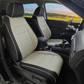 Lolcar CRV Seat Covers Custom Fit for Honda CRV 2023 2024 2025 2026 Leather Car Seat Cover Full Set for Trucks SUV,Waterproof Car Seat Cushion,Faux Leather(Black/Beige) by LOLCAR