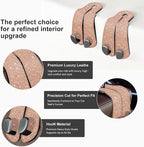 CoBak Purse Hook for Car - Universal Premium Stitched Leather and Aluminum-Magnesium Alloy Double Car Seat Back Storage Hook for Purses, Handbags, Bags (2 Pack),Glitter Rose - Image 3