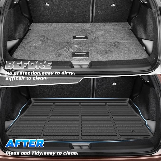 Sunsdrew Trunk Cargo Liner for 2023-2026 Nissan Ariya Accessoreis, Rear Trunk Mat Cargo Mat All Weather Protection TPE Rubber Raised Edge - Image 6