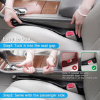Givifive Car Seat Gap Filler Organizer Soft Foam 3IN1 Storage Slot & Hook | 2 Pack Seat Side Gap Filler Plug Universal Fit Interior Accessory for Car SUV Truck Seat & Console Gap Blocker (Narrow Black) - Image 9