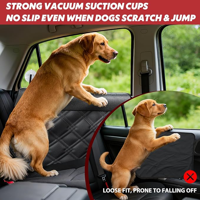 Surfcabin Dog Car Door Protector for Sedans & Small SUVs with Small Windows | Thickened Waterproof Fabric, 20% Larger Design, 2 Packs Full Door Panel Covers, Protects Doors from Dog Scratching - Image 8
