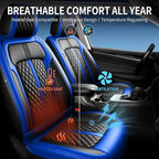 Fit Mazda 6 Seat Covers Custom Fit for Mazda 6 2007-2021, Full Set | Premium Leather Full Coverage Protectors, Waterproof, Breathable, Scratch Resistant, Easy Wipe, Airbag Compatible, Black+Blue - Image 5