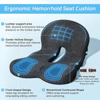 Truck Driver Seat Cushion, Memory Foam L-Shaped Ergonomic Cushion for Office Chairs, Comfort & Support for Long Sitting - Image 4