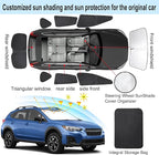 TINGLU Window Shades for Subaru Crosstrek 2018-2023 Accessories Car Side Full Windows Rear Triangular Windshield Sun Shade Sun UV Rays & Privacy Protection for Camping,Napping,and Relaxing 8PCS - Image 3
