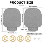 surpassme Car Seat Covers Universal Seat Covers for Car Accessories with Storage Pockets, Car Front Seat Covers and Rear Bench Coverfor Automotive, SUV, Truck, and Van(Grey) - Image 3