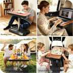 Car Seat Tray Table, Multi-Function Adjustable Car Laptop Desk (Mini) | Two-in-One Office Desk/Footstool Set, Car Tray,Car Desk for Laptop,Portable Car Table,for Front Passenger/Rear/Driver Seat - Image 7
