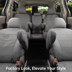 Sienna Car Seat Covers Custom Fit for 2011-2020 Toyota Sienna SE,LE,XLE,SE Premium,XLE Premium,8-Seater,Full Coverage,Airbag Compatible Polyester Auto Seat Protector (Full Set,Gray) - Image 8