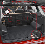 Cargo Mat & Backrest Mats for 2023 2024 2025 2026 KIA Sportage | Non-Plug-in Hybrid, Not for Driver Side Speaker Grille, Cargo Mat TPE Back Seat Cover Protector 2025 Sportage Accessories - Image 4