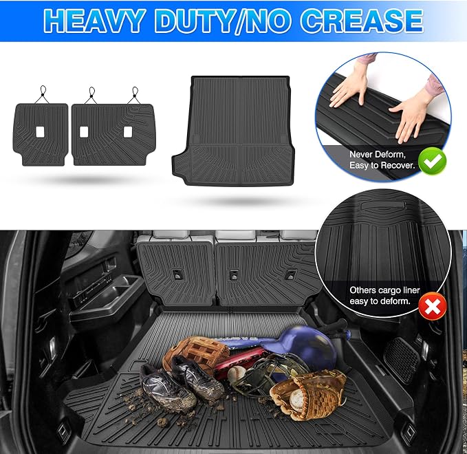4Runner Cargo Liner - Trunk Mat for Toyota 4Runner 2025 2026 (Only fit for Gas 5 Seater) (Not for Hybrid EV & i-Force MAX), All Weather Cargo Mat for 4Runner Accessories,Car Accessories - Image 5