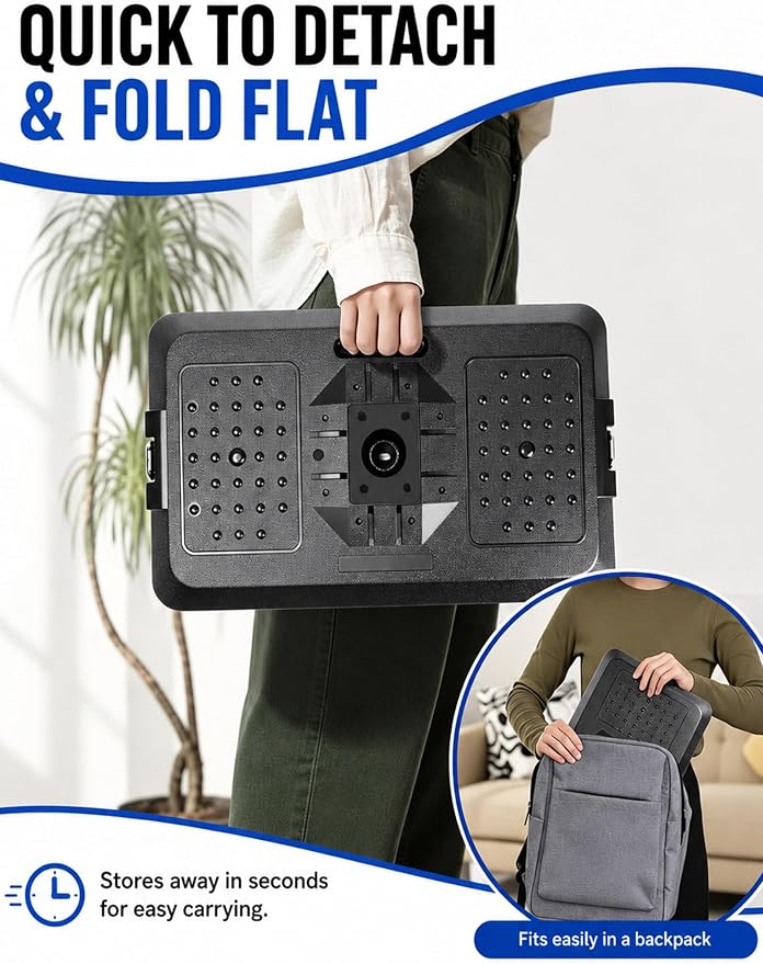 Car Seat Tray Table, Adjustable Car Desk for Laptop & Tablet, Multi-Function Travel Tray for Driver, Front Passenger & Rear Seats, Work & Eating Essential Car Accessory for Long Road Trips - Image 7