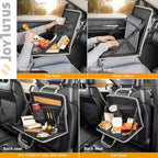 JOYTUTUS 3 in 1 Steering Wheel Eating Tray (Gray), Car Back Seat Laptop Desk, Multifunctional Office Bag, Car Work Table for Writing, Car Organizer for Kids, Commuters, Family - Image 3