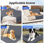 Waterproof Dog Blanket, Non-Slip Soft Pet Bed Cover, Couch Cover for Dogs Washable, Protects Sofa, Furniture, Crate, Car, Tear Resistant Leakproof Pet Blanket (52x82 Inch, Dark Grey) - Image 5