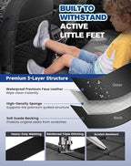 Seat Back Protectors for Kids, Car Kick Mats for Front Seats (Black) | With Large Pocket Organizer, Waterproof, Protects Against Dirt, Scuffs & Scratches, Fits Most Vehicles, 2PCS - Image 5