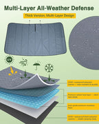 Insulated Windshield Cover Fit for Mercedes Sprinter NCV3 & VS30 | 2007-2026, Blackout Privacy & Thermal Insulation Van Front Windshield Shades, All-Season for Van Life, Camping, Gray - Image 7