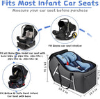 Infant Car Seat Travel Bag for Airplane Compatible with All Nuna Pipa Car Seat and Base,Chicco KeyFit 30 and Base, Padded Car Seat Bags for Air Travel,Car Seat Gate Check Bag with Side Pocket, Gray - Image 5