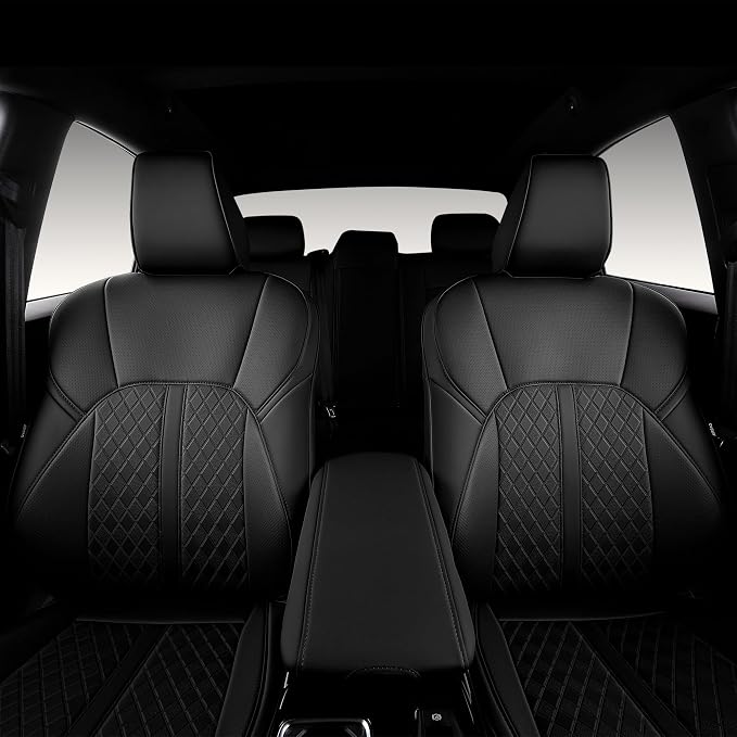 Custom Fit Camry Seat Covers for 2025 2026 Toyota Camry LE SE - Black | Waterproof Faux Leather Full Coverage, Car Seat Protectors Full Set with Armrest Covers, Airbag Compatible - Image 3
