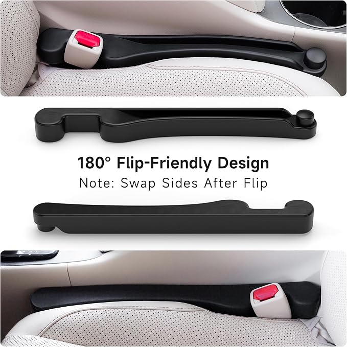 Givifive Car Seat Gap Filler Organizer 2Pack Soft Foam 3IN1 Multifunctional | Seat Side Gap Filler Strip with Storage Slot & Hook Accessory Universal Fit Car SUV Truck Fill The Gap Between Seat & Console - Image 6