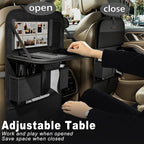 XDV Car Seat Organizers,Multi-functional Back Seat Protectors, Storage Pouches, and Tray Holders (for Cars, Kids, Seat Back and Rear Seats) (Plain Black, 1 Pcs) - Image 4