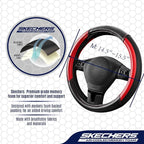Skechers Air-Cooled Steering Wheel Cover, Leather Car Steering Wheel Cover Universal Fit 14" 1/2-15" Car Wheel Protector for Men Women Fit Suvs,Vans,Sedans,Car,Trucks,Red - Image 4