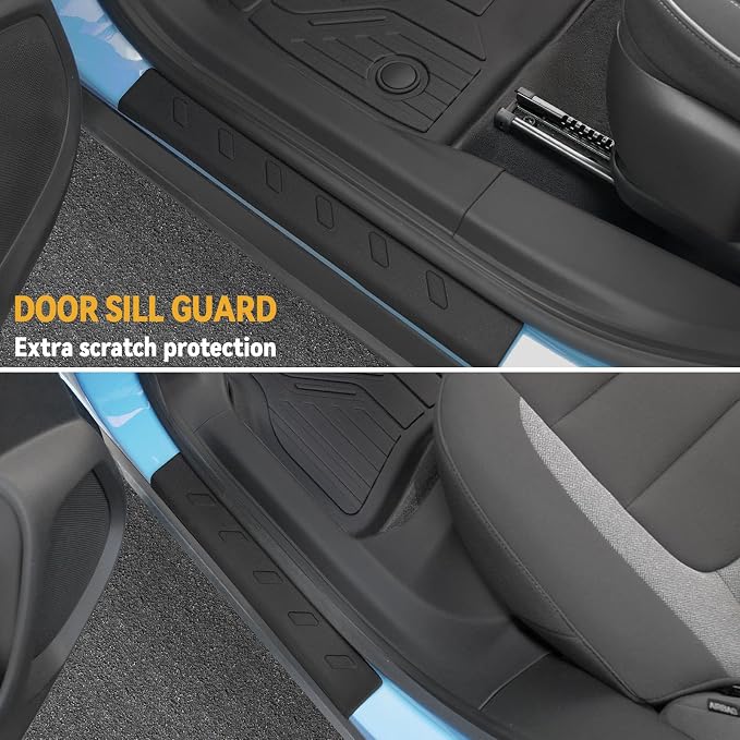 Floor Mats for 2021-2026 Chevy Trailblazer AWD Accessories | Fit Upper Deck, Full-Coverage Set with Integrated Cargo Liner & Backrest Protector, Odorless TPE, All-Weather Protection - Image 4