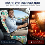 Car Seat Towel Cover 2 Pack for Front Seats, Sweat Absorbent Car Seat Protector with Non-Slip Backing, Waterproof Towel Car Seat Covers for Runners, Gym, Swimming, Beach, Coastal Seashell - Image 5
