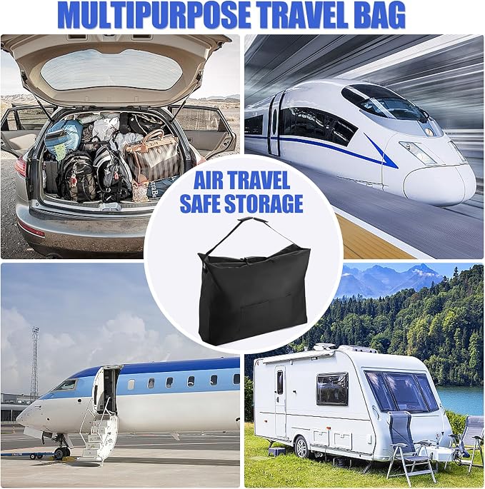 DOCEPERT Upgraded 840D Rollator Travel Bag(37”L X 29”H X 14”W) | Wheelchair Travel Bag, Carry Bags with Padded Straps for Folding Rollator Walkers, Transport Chairs, Airplane TSA Traveling - Image 7