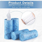 SINGARO Car Tissue Holder, 4 Pack Car Cup Holder Facial Tissues with Travel Tissue Bag, Quick and Convenient Flower Combination Box(4 Canisters/200 Tissues) Blue - Image 3
