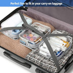 12 Pieces Clear Cosmetics Bag, Clear Zippered Cosmetic Makeup Pouch, TSA Approved Toiletry Bag for Travel, Waterproof Vinyl Plastic Organizer Case for Vacation Bathroom (White Medium) - Image 7