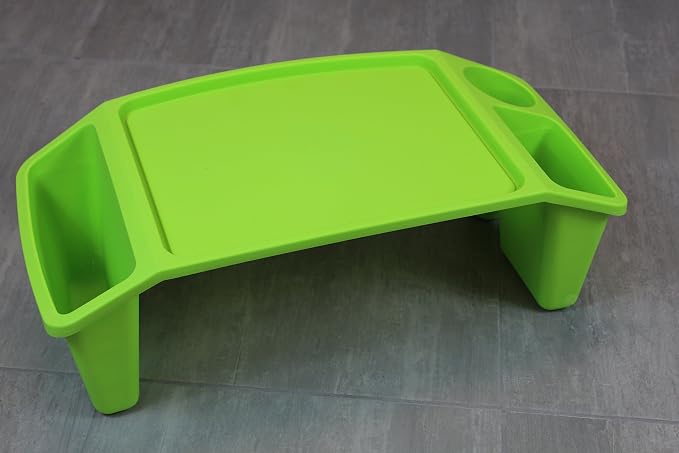 Basicwise Kids Lap Desk Tray, Portable Activity Table, Green, Set of 12 - Image 2