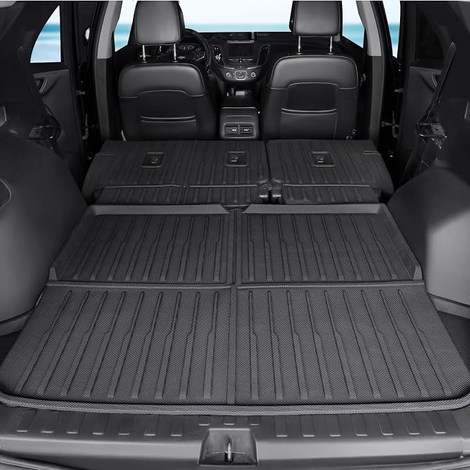 Floor Mats for 2018-2024 Chevy Equinox/GMC Terrain Accessories | Full-Coverage Set with Cargo Liner & Backrest Protector, Odorless & Durable, All-Weather Protection, 3D Laser Fit - Image 4