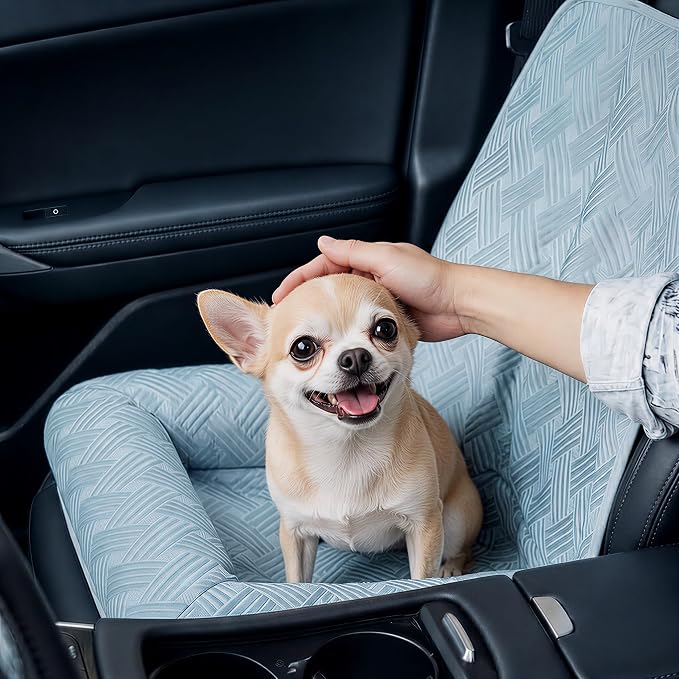 Premium Dog Cooling Car Seat Mat for Small Dogs & Puppies, Front Seat Travel - Image 4