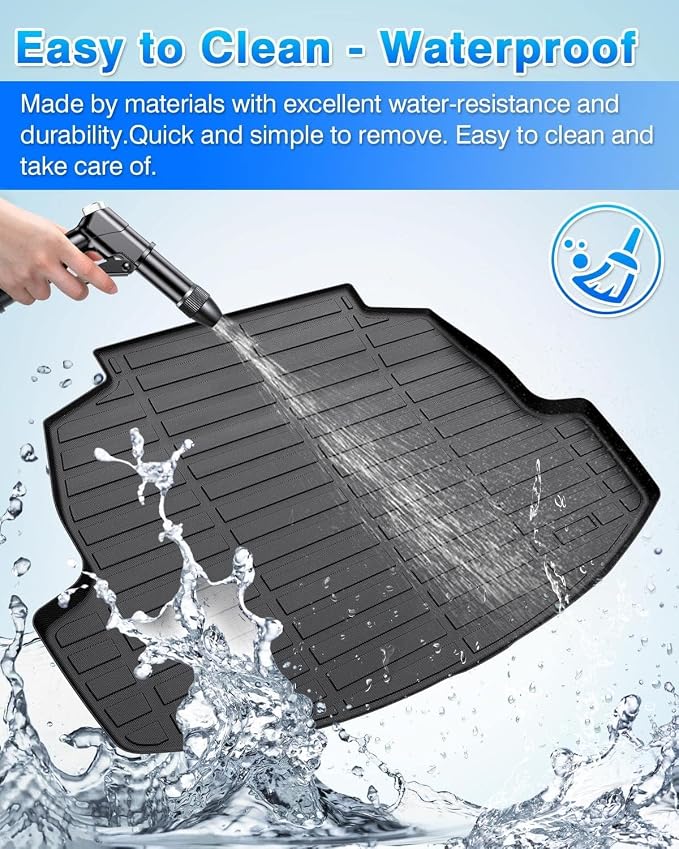 Cartist Cargo Liner Fits for Toyota Corolla Sedan & Corolla Hybrid 2020-2024 (Not for Corolla Cross & Hatchback) All Weather Trunk Mat Durable 3D Upgrade Anti-Slip Rear Cargo Mat Trunk Liner Black - Image 3