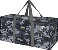 BALEINE Extra Large Storage Tote with Zippers & Carrying Handles, Heavy-Duty Oxford Fabric Moving Bags for Laundry, Space Saving, Storage, Grey Camouflage by BALEINE