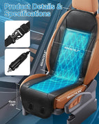 Liquid Cooling Car Seat Cover Cooling Seat Cushion with 3 Cooling Modes | 12V-24V Active Cooling Seat Cushion, Quiet Seat Cooler, for Car SUV Truck - Image 8