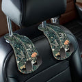 Blusabaca 2PCS Car Hooks for Purses Bags, Weeds Floral Flowers Wildflowers Plants Seat Back Storage Headrest Holder Hanger PU Leather Double Backseat Organizer, Women Car Accessories Organization by Blusabaca
