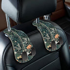 Blusabaca 2PCS Car Hooks for Purses Bags, Weeds Floral Flowers Wildflowers Plants Seat Back Storage Headrest Holder Hanger PU Leather Double Backseat Organizer, Women Car Accessories Organization by Blusabaca