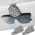2 Pack Sunglass Holder for Car Visor, Universal Magnetic Car Sunglass Holder for Different Size Eyeglasses, Car Visor Accessories (Leopard-White) by Unknown